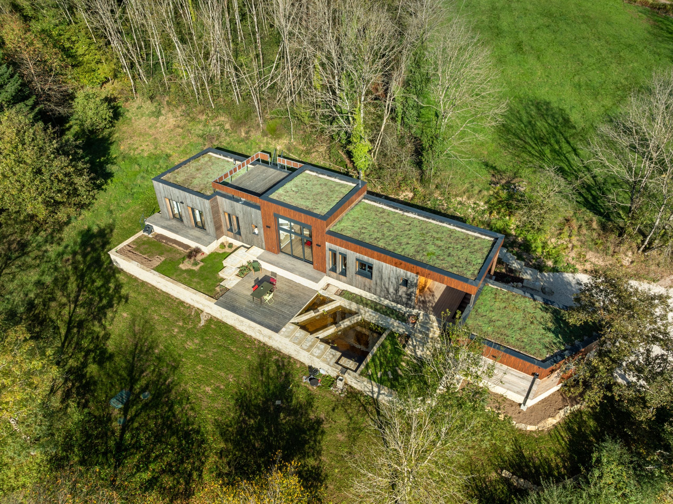 Maison Biosourcée éco responsable bois, forêt